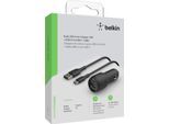 BELKIN USB-Ladegerät "Dual USB-A Kfz-Ladegerät incl. USB-C Kabel 1m 24W", schwarz, Ladegeräte, USB-Ladegerät