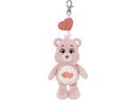 Plüschanhänger NICI "CARE BEARS, Glücksbärchis, Lieb-mich-Bärchi, 15 cm", rosa, Plüschfiguren, KinderB:7cm H:15cm L:7cm, Plüsch, Plüschanhänger, mit Charm, B:7cm H:15cm L:7cm
