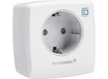HOMEMATIC IP Funksteckdose "IP Schaltsteckdose", weiß, B:11,3cm H:10cm T:12,4cm, Steckdosenschalter, Funksteckdose