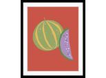 Bild QUEENCE "Kimmy", bunt (farbe rahmen: schwarz, farbe bild(er): bunt), B:30cm H:40cm, Acrylglas, Holz, Papier, Bilder, Bild, HD Premium Poster-Druck inkl. Holzrahmen