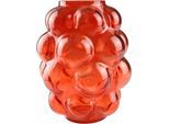 Dekovase AM DESIGN "aus orangefarbenem Glas", orange, B:16cm H:20cm, Glas, Vasen, Dekovase, bietet eine besondere Formgebung