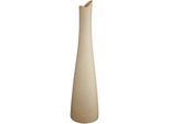 Tischvase GILDE "Bologna, für langstilige Blumen, Dekovase", beige (creme), H:41cm Ø:10cm, Keramik, Vasen, Tischvase, Vase aus Keramik, mit gekratzer Oberflächenstruktur