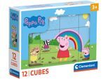 Würfelpuzzle CLEMENTONI "Peppa Pig", bunt, Puzzles, KinderB:16cm H:12cm, Kunststoff, Würfelpuzzle, Made in Europe, B:16cm H:12cm