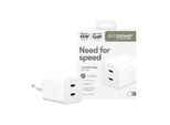 USB-Ladegerät "Turbo 45 W Charger 2x USB-C EU-Plug", weiß, B:11cm H:3,8cm T:12,8cm, EMPOWER BY PANZERGLASS, Ladegeräte, USB-Ladegerät