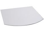 Bodenschutzplatte FIREFIX, transparent, B:100cm H:0,8mm L:120cm, Sicherheitsglas (ESG), Bodenschutzplatten, Bodenschutzplatte, BxL: 100x120 cm, 8 mm, Segmentbogen
