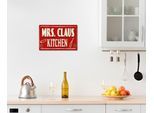 Metallbild QUEENCE "Mrs. Claus Kitchen", rot (farbe bild(er): rot), B:30cm H:20cm, Metall, Stahl, Bilder, Metallbild, Stahlschilder