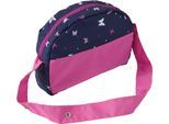 Puppen Wickeltasche CHIC2000 "Jeans Grey", bunt (butterfly blau), Puppenausstattungen, KinderB:29cm H:22cm T:9cm, Polyester, Puppen Wickeltasche, B:29cm H:22cm T:9cm
