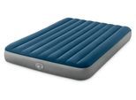 Luftbett INTEX "Dura Beam Prestige Downy Queen mit wiederaufladbarer Luftpumpe", blau, Luftbetten, B/H/L: 152cm x 25cm x 203cm, Kunstseide, PVC, Luftbett, B:152cm H:25cm L:203cm