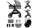 Kombi-Kinderwagen KINDERKRAFT "ESME 3IN1", Baby, grau, Polyester, Stahl, Kinderwagen Kombi-Kinderwagen, inkl. Babyschale MINK PRO 2 i-Size (40–87 cm)