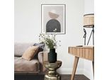 Bild mit Rahmen REINDERS "Balancing", beige (farbe bild(er): beige), B:40cm H:50cm T:1,6cm, Holzwerkstoff, Bilder, Bild mit Rahmen