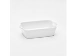 Auflaufform VAN WELL "Backform eckig, 20 x 13,5 x 5,5 cm", weiß, B:20cm L:13,5cm, Porzellan, Auflaufformen, Auflaufform, weiß glänzend, spülmaschinen- und mikrowellengeeignet