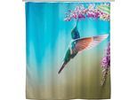 Duschvorhang WENKO "Managua", bunt (kolibri), B:180cm H:200cm, Polyester, Duschvorhänge, Duschvorhang, Höhe 200 cm