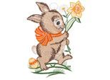 Fensterbild "Fensterbild "Hase" farbig", bunt, B:16cm H:22cm, Polyester, W. REUTER & SOHN - PLAUENER SPITZE, Fensterbilder, Fensterbild