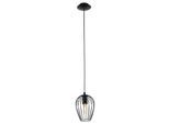 EGLO Pendelleuchte "NEWTOWN Pendellampe, schwarz, Stahl, E27, Hängeleuchte, 1 flammig", schwarz, 1, Ø 16cm H: 21cm, Leuchten, Hängelampe, Schlicht, Vintage, Retro, Wohnzimmer, Esszimmer, 110x16cm, Pendelleuchte