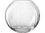 Kugelvase LEONARDO "Dekovase POESIA, mit dreidimensionaler Veredelung", transparent, H:17,5cm Ø:20cm, Glas, Vasen, Kugelvase, aus Glas, handgefertigt, Spülmaschinenfest