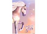Poster REINDERS "Poster Einhorn Glitzer", rosa (farbe bild(er): rosa), B:61cm H:91,5cm, Papier, Bilder, Poster