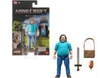 Actionfigur MATTEL "Minecraft Steve", blau, Spielfiguren, KinderH:10,2cm, Kunststoff, Actionfigur, H:10,2cm