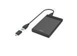 HAMA Festplatten-Gehäuse "USB-Festplattengehäuse für 2,5" SSD u. HDD-Festplatten Adapter", schwarz, B:13,3cm H:1,6cm T:8,7cm, Computergehäuse, Festplatten-Gehäuse