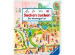 Kinderbuch RAVENSBURGER "Pappbilderbuch, Sachen suchen Im Kindergarten", bunt, B:17,5cm H:20,5cm, Bücher, Kinderbuch