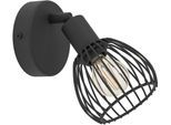 EGLO Deckenspot "SONNINO Spotlampe - Stahl - E14 - 1X40W - IP20", schwarz, 1, 1 Stk., Leuchten, Wandleuchte, Wandspot, schwenkbar, Strahler, L9,5 x B9,5 x AL18,5 cm, Deckenspot