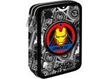 Federmäppchen COOLPACK "Etui XL, Marvel, Avengers, mit 2 Reißverschlüssen", Kinder, bunt (avengers), Polyester, Schreibgeräteetuis Federmäppchen, befüllt