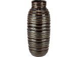 Dekovase I.GE.A. "Vase aus Keramik", braun, B:12cm H:29cm, Keramik, Vasen, Dekovase, Dekovase Blumenvase Modern für Tischdeko Tischvase Deko Trockenblume