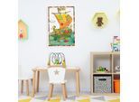 Leinwandbild LUCKYLINDE "Der kleine Bär und der kleine Tiger auf dem Segelboot", bunt (farbe bild(er): bunt), B:30cm H:40cm T:2cm, Canvas, Holzrahmen, Bilder, Leinwandbild, Exklusive JANOSCH Kindermotive