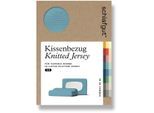 Kissenbezug SCHLAFGUT "Pure flexibler Kissenbezug für Nackenstützkissen", blau (petrol mid), B:40cm L:140cm, Bio-Baumwolle, Obermaterial: 95% Baumwolle, 5% Elasthan, Kissenbezüge, Kissenbezug, Bio-Baumwolle mit Elasthan, mit Gummizug, bügelfrei