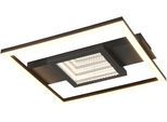REALITY LEUCHTEN LED Deckenleuchte "WHEELER, LED Deckenlampe 16W 2000 Lumen 3000K warmweißes Licht", schwarz matt, 1, H: 4,7cm, 1 Stk., Leuchten, Lichteffekte mit Spiegelfolie, 35 x 33 cm, Wand- oder Deckenleuchte, LED Deckenleuchte