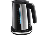 MELITTA Wasserkocher "Look Aqua Deluxe 1026-04", schwarz (edelstahlfarben, schwarz), B:22,9cm H:24,2cm T:20cm, Wasserkocher, Dreistufig einstellbare Temperatur (80/95/100), Wasserkocher