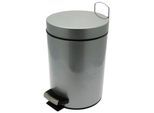 Kosmetikeimer ADOB "Abfallbehälter", grau, H:24,5cm Ø:17cm, Metall, Mülleimer, Kosmetikeimer