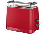 BOSCH Toaster "MyMoment TAT3M124", rot, B:29,3cm H:20,7cm T:17,5cm, Toaster, entnehmbarer Brötchenaufsatz, Auftaufunktion, Brotzentrierung, AutoOff, Toaster