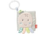Greifspielzeug FEHN "Meereskinder, Stoffbuch Oktopus", bunt, Greifspielzeug, BabyB:11cm H:11cm, Greifspielzeug, mit Ring zur Befestigung an Kinderwagen, Babyschale oder Bett, B:11cm H:11cm