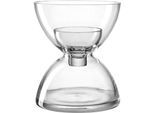 Dekovase LEONARDO "Vase 19 mit Einsatz DIABOLO", transparent, B:15,8cm H:19cm T:15,8cm, Glas, Vasen, Dekovase