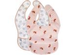 Lätzchen LÄSSIG "Little Forest, Hase", Baby, rosa (rose), Polyester, Lätzchen Lätzchen, m. integriertem Auffangschutz; PETA-approved vegan