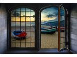Wandsticker QUEENCE "Boote", bunt, B:60cm H:40cm, Vinyl, Wandtattoos, Wandsticker, Wandsticker, Wandbild, selbstklebend, 3D, Fenster