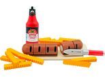 Spiellebensmittel TANNER "Bratwurst zum Schneiden mit Pommes und Werder Ketchup", bunt, Kaufladensortimente, Kinder, Holz, Spiellebensmittel, aus Holz, FSC - schützt Wald