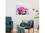 Bild QUEENCE "Linn", rosa (farbe rahmen: weiß, farbe bild(er): rosa), B:40cm H:30cm, Acrylglas, Holz, Papier, Bilder, Bild, gerahmt