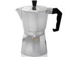 Espressokocher KRÜGER "Italiano", silber (silberfarben), 0,1 l, 1, Kaffeemaschinen, Espressokocher, traditionell italienisch, aus Aluminium, mit Silikon-Dichtungsring