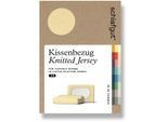 Kissenbezug SCHLAFGUT "Pure flexibler Kissenbezug für Nackenstützkissen", gelb (gelb mid), B:40cm L:140cm, Bio-Baumwolle, Obermaterial: 95% Baumwolle, 5% Elasthan, Kissenbezüge, Kissenbezug, Bio-Baumwolle mit Elasthan, mit Gummizug, bügelfrei