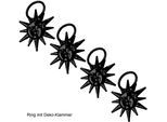 Gardinenring LIEDECO "Sonne" Gr. 1, schwarz, Ø:1,6cm, Metall, Gardinenbefestigungen, Gardinenring, für Gardinenstangen Ø 16 mm