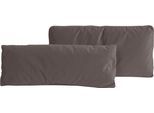 Sofakissen HOME AFFAIRE "Bloomfield", grau (taupe), B:75cm T:20cm, 100% Polyester, Polsterauflagen, Sofakissen, Kissenset: bestehen aus einem Vorlagekissen und einem Nierenkissen
