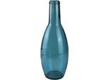 Bodenvase AM DESIGN, blau, B:16cm H:45cm T:16cm, Glas, Vasen, Bodenvase, mundgelasen, Höhe 45 cm