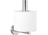 Toiletten-Ersatzrollenhalter WENKO "Bosio", grau (chromfarben), B:8cm H:18cm L:12cm, Edelstahl, Toilettenpapierhalter, Toiletten-Ersatzrollenhalter, Edelstahl, rostfrei