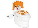 Toilettentrainer JAMARA "Meine kleine Toilette, Hund", Baby, weiß, Töpfchen Toilettentrainer, mit Spülsound und Toilettenpapierhalter