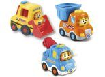 Spielzeug-Auto VTECH "Tut Tut Baby Flitzer - 3er Set Baustellenfahrzeuge", bunt, Spielzeugfahrzeuge, Kinder, Kunststoff, Spielzeug-Auto