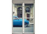 Wandsticker QUEENCE "Auto", blau, B:40cm H:60cm T:0,1cm, Wandtattoos, Wandsticker, Wandsticker, Wandbild, selbstklebend, 3D, Fenster