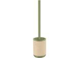 WC-Garnitur KLEINE WOLKE "Runa", grün (dill), B:9,8cm H:39,5cm L:9,8cm, Polyresin (Kunststein), Reinigungsbürsten, WC-Garnitur