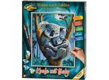 Malen nach Zahlen SCHIPPER "Meisterklasse Klassikere - Koala mit Baby", bunt, Malvorlagen, KinderB:25cm H:31cm, Malen nach Zahlen, Made in Germany, B:25cm H:31cm