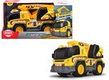 Spielzeug-Baumaschine DICKIE TOYS "Excavator Truck", gelb, Spielzeugfahrzeuge, KinderT:30cm, Kunststoff, Spielzeug-Baumaschine, mit Licht und Sound, T:30cm
